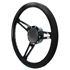 Steering Wheel with 48 Spline Williams Black Leather Black Boss - EXT90063 - Exmoor - 1